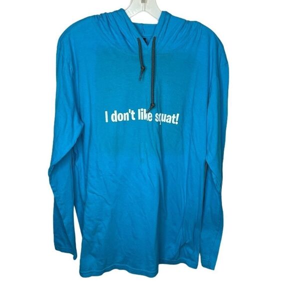 Anvil "I Don't‎ Like Squat" Hoody T-Shirt - Picture 1 of 7